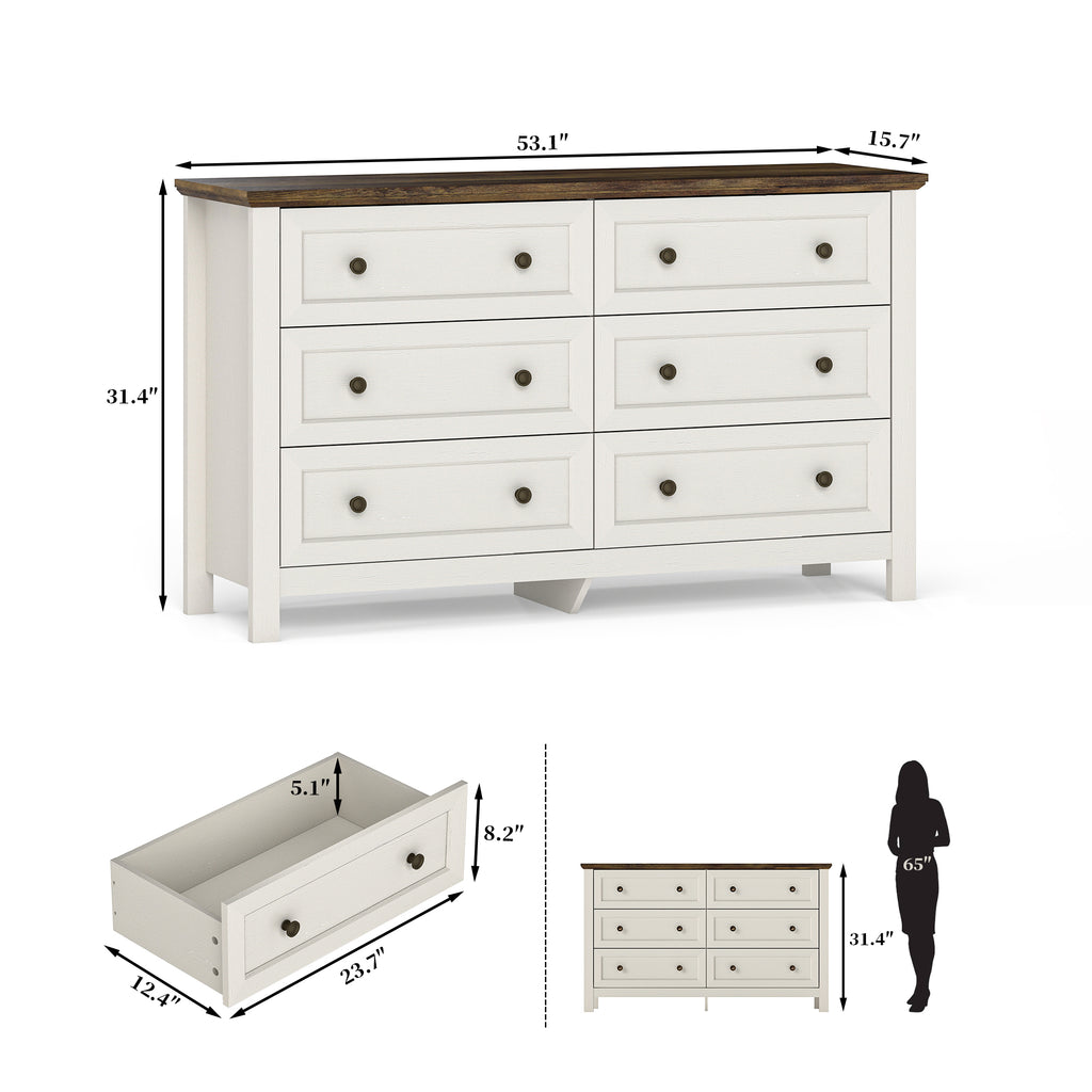 Goealvce Bedroom Dresser Set & Nightstands set for Bedroom, Farmhouse Complete Bedroom Furniture Set with Spacious Storage, 4 Piece, White