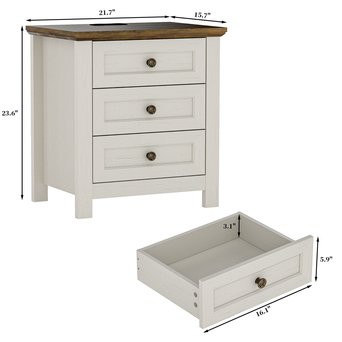Goealvce Bedroom Dresser Set & Nightstands set for Bedroom, Farmhouse Complete Bedroom Furniture Set with Spacious Storage, 4 Piece, White