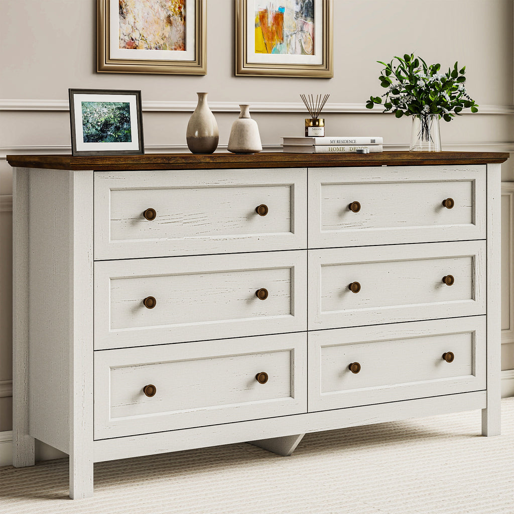 Goealvce Bedroom Dresser Set & Nightstands set for Bedroom, Farmhouse Complete Bedroom Furniture Set with Spacious Storage, 4 Piece, White