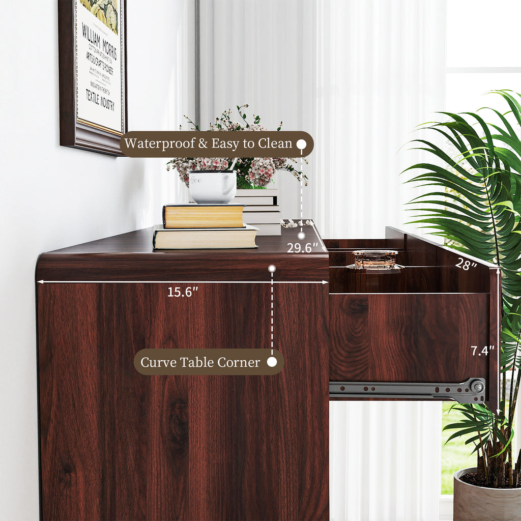 FIAKOA 9 Drawer Dresser for Bedroom, 63” W. Wood Farmhouse Tall Storage Chest of Drawers for Livingroom, Walnut Brown